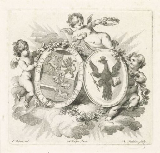 Allegory on the marriage of William V and Wilhelmina of Prussia, 1767