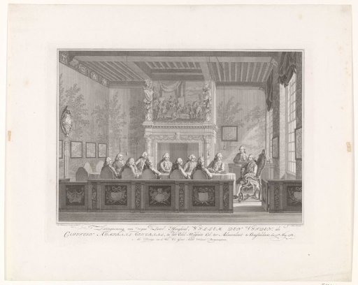 Willem V takes his seat in the Admiralty, 1768