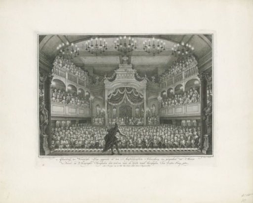 Royal box in the theater on the Keizersgracht in Amsterdam, 1768