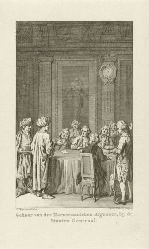 Moroccan envoy at an audience before the States-General, 1770