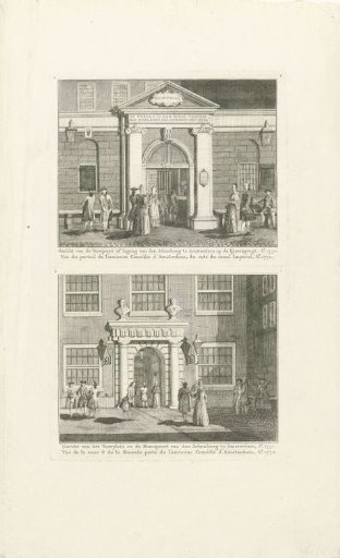 Entrance and forecourt of the theater on the Keizersgracht in Amsterdam, 1772