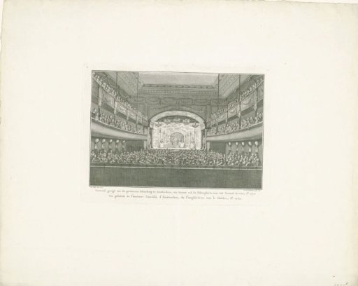 Stage of the theater on the Keizersgracht in Amsterdam, 1772