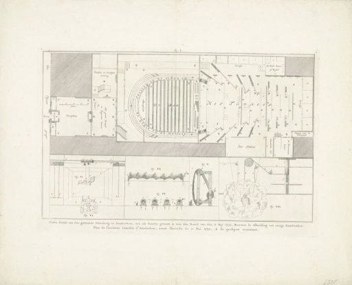 Plan of the theater on the Keizersgracht in Amsterdam, 1772