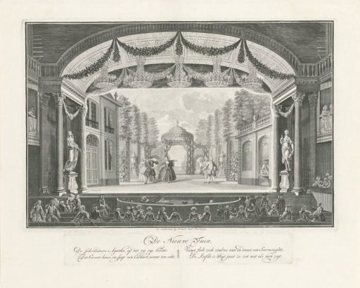 Theatre with stage scenery: The New Garden