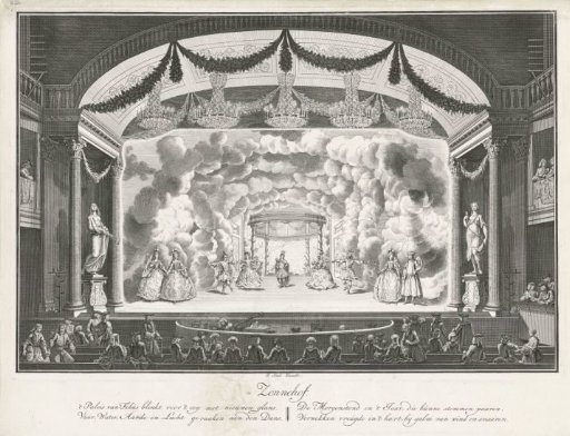 Theatre with stage scenery: Sun Court