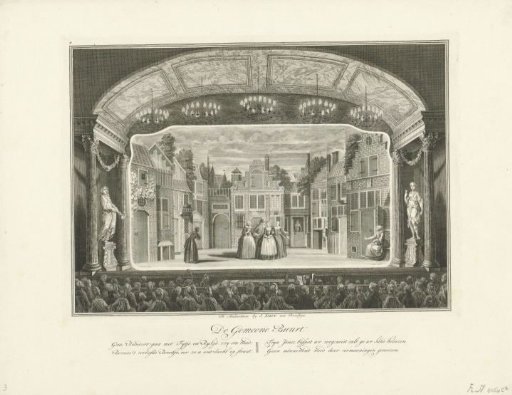 Theatre with stage scenery: The Common Neighborhood