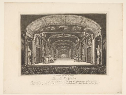 Theatre with stage scenery: The Ancient Court Gallery