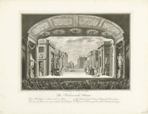 Theatre with stage scenery: The Italian Street