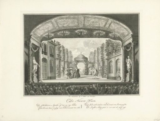 Theatre with stage scenery: The New Garden