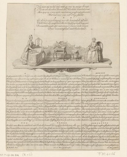 Folded Print with an Allegory on the Birth of Prince Willem Frederik, 1772