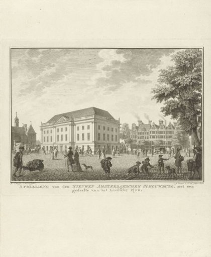View of the theatre on the Leidseplein in Amsterdam, 1774