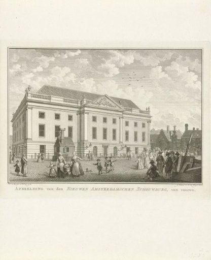 View of the front of the theatre on the Leidseplein in Amsterdam, 1774
