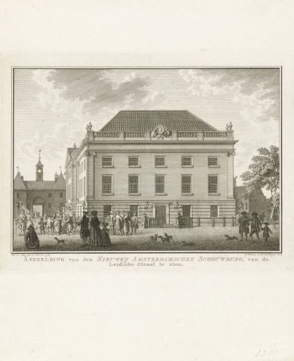 View of the side of the theatre on the Leidseplein in Amsterdam, 1774