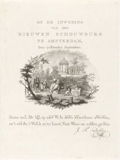 Time verse on the inauguration of the theatre on the Leidseplein in Amsterdam, 1774