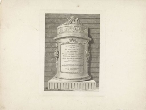Title print for the print series: Views of the Theatre in Amsterdam, 1774
