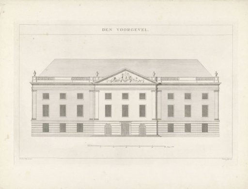 Facade of the theatre on the Leidseplein in Amsterdam, 1774