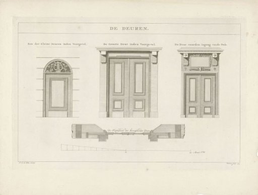 Doors of the theatre on the Leidseplein in Amsterdam, 1774