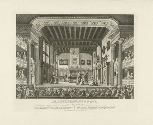 Theatre with stage scenery: The Old-Fashioned Citizen's Room