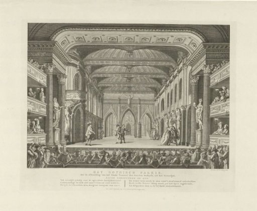 Theatre with stage scenery: The Gothic Palace