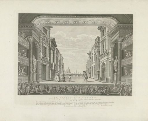 Theatre with stage scenery: The Street of London