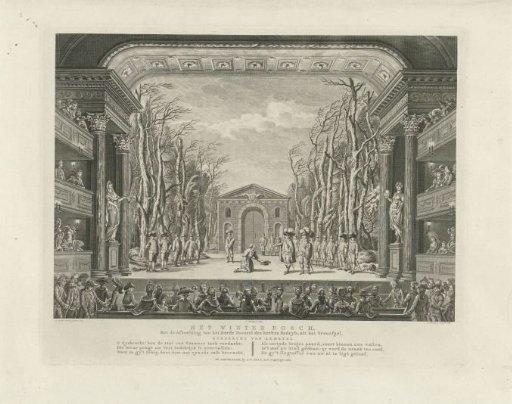 Theatre with stage scenery: The Winter Forest