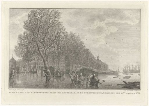 Flood on the Kattenburgerplein in Amsterdam, 1775