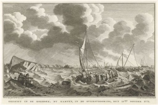 Dike breach near Kampen, 1775