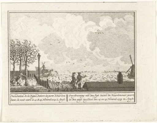 Flooded streets in Amsterdam, 1775