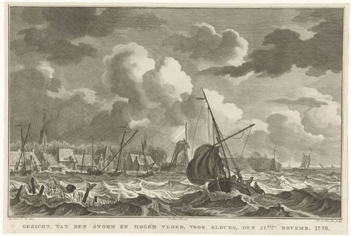 Storm and high tide near Elburg, 1776
