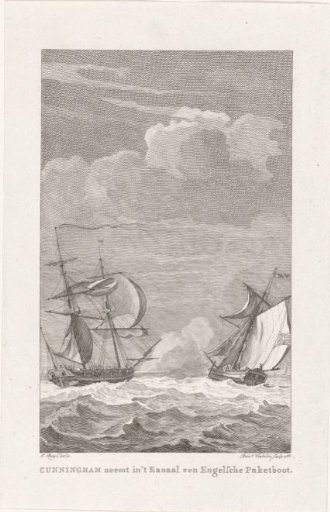 American privateer Cunningham captures an English ship, 1777