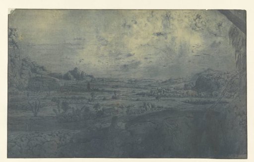 Mountain valley with enclosed fields