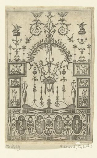 At the bottom is a frieze with four figures in quatrefoils with flattened sides