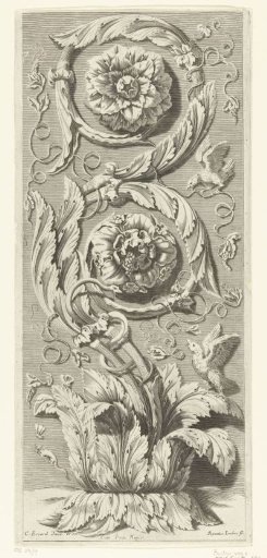 Vertical double vine scroll
