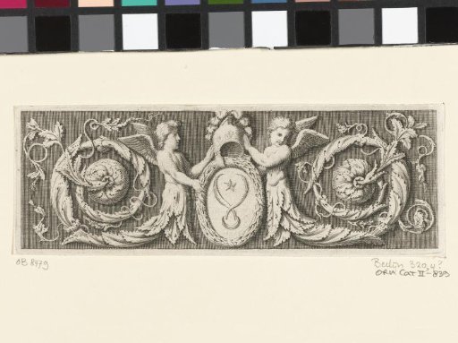 Frieze with a medallion crowned with a helmet