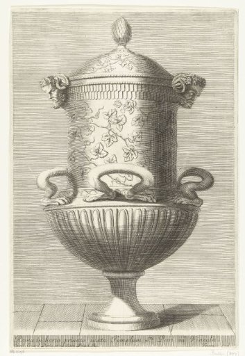 Urn with two satyr heads