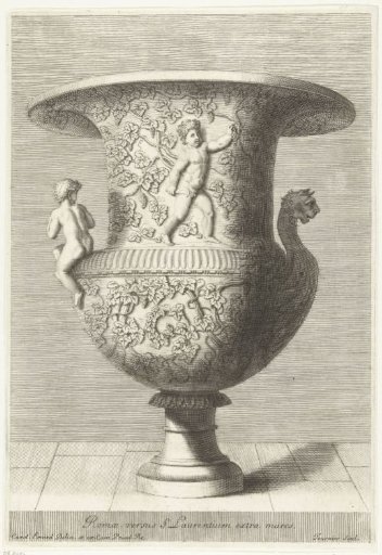 Vase covered with grapevines