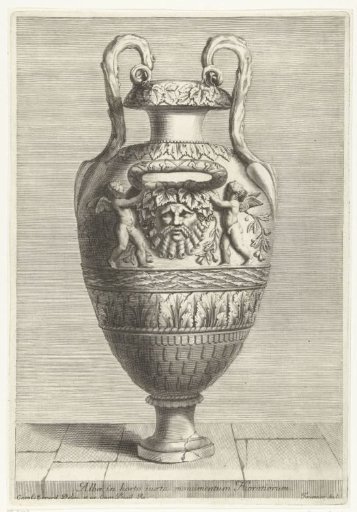 Vase with two handles in the form of tree trunks
