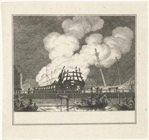 Burning of the warship Kenmerland, 1778
