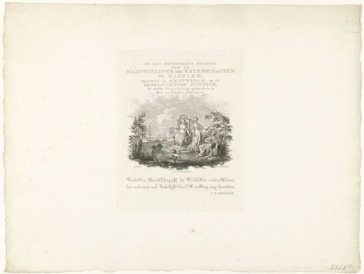 Occasional poem on the first meeting of the Economic Section of the Society of Sciences in Haarlem, 1778