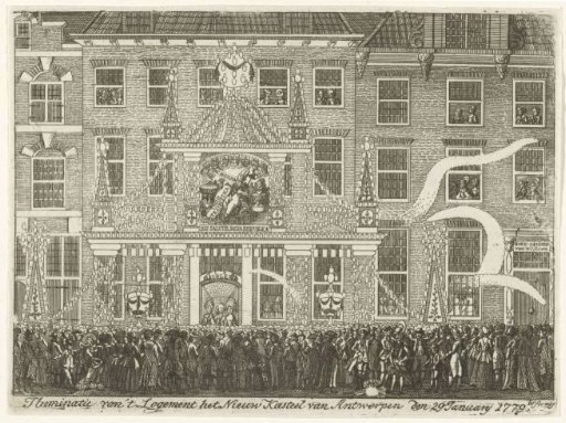 Illumination of the lodging 'het Nieuw kasteel van Antwerpen' in Utrecht, 1779