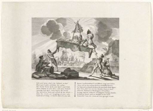 Caricature on the precarious economic position of Britain, ca. 1780