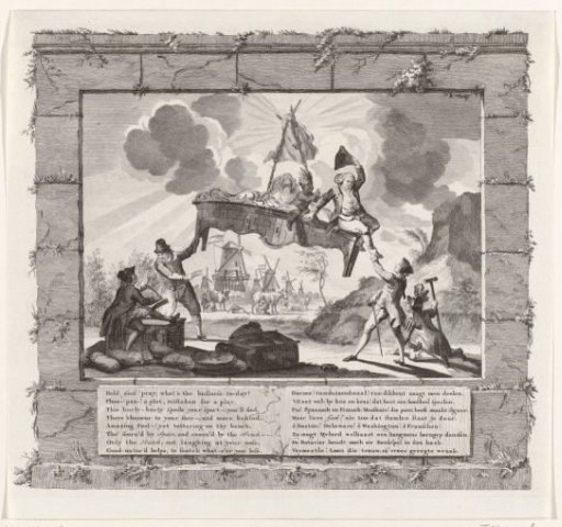 Caricature on the precarious economic position of Britain, ca. 1780