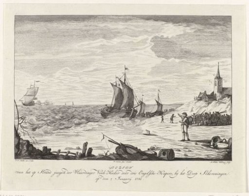 Vlaardinger Herring Smacks Driven Ashore by the English, 1781