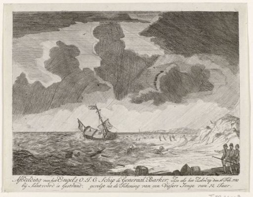 Shipwreck of General Barker at Zandvoort, 1781