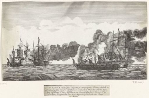 Naval battle at Cadiz, 1781