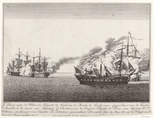 Naval battle at Cadiz, 1781