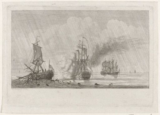 Naval battle at Cadiz, 1781