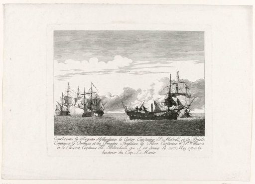 Naval battle at Cadiz, 1781