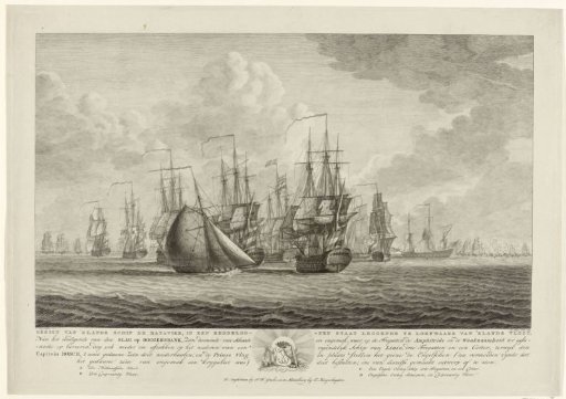 The frigate Batavier in a hopeless state, 1781
