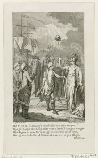 William V offers his services to the Dutch Maiden, 1781